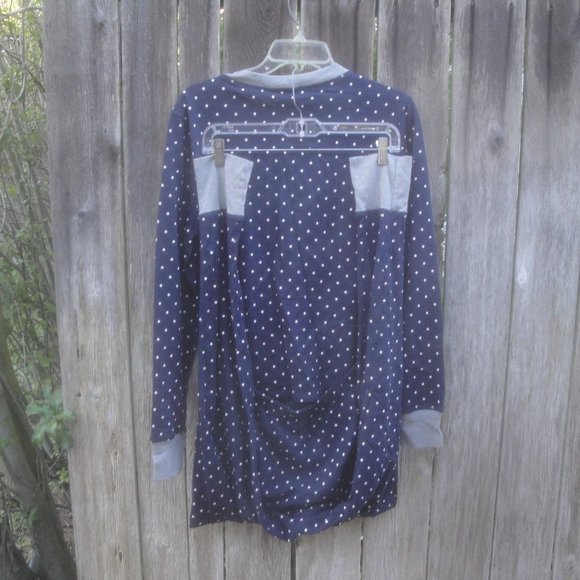 Sleepy Jones Jumpsuit Pajamas Navy Blue w/ White Polka Dot NEW with Tags XL - Picture 4 of 6